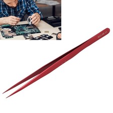 Red Accuracy Tweezer Portable Stable Corrosion Resistance Fine Point Tweezer For