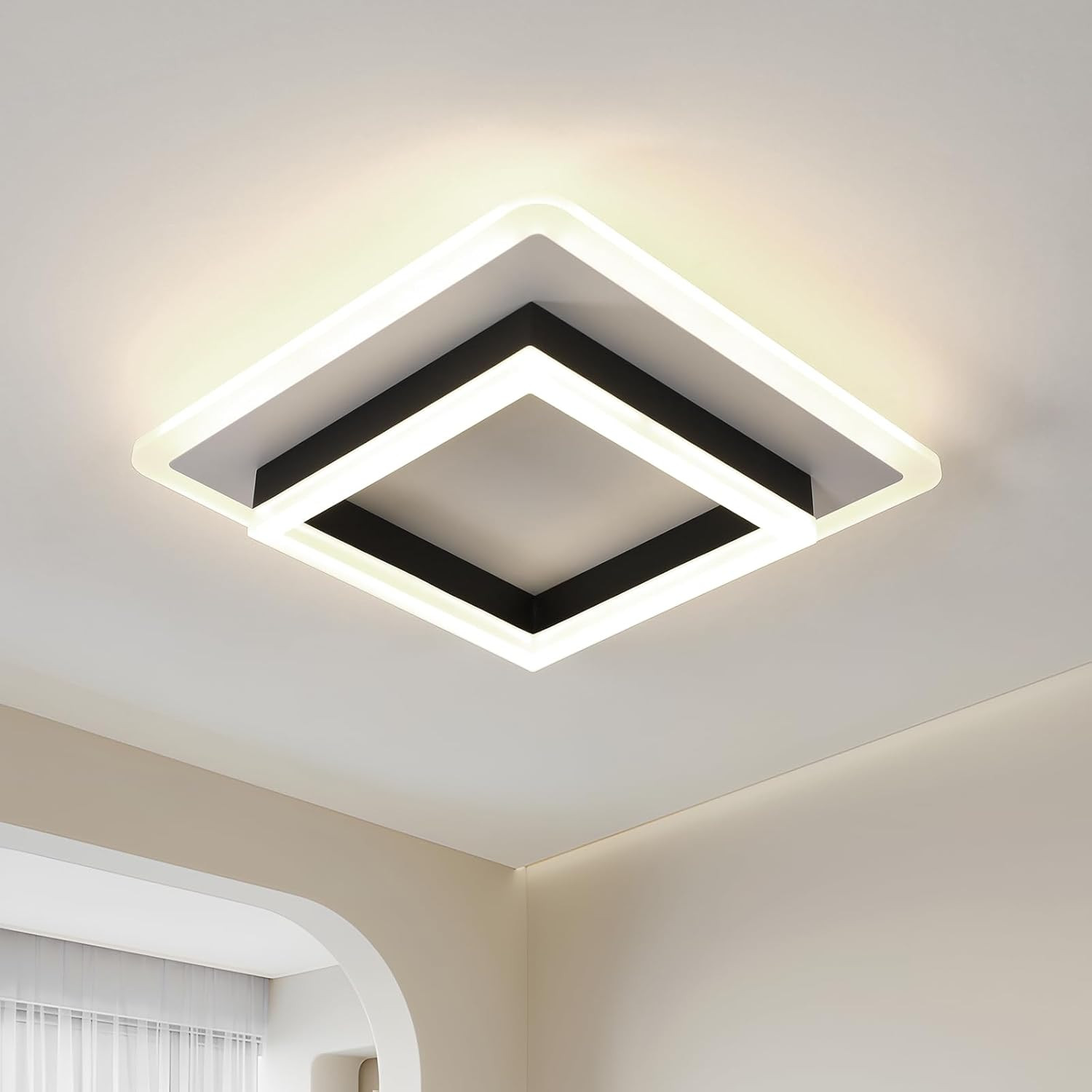 Lampada Soffitto LED 30W 3375LM Acrilico: Design Quadrato per Interni