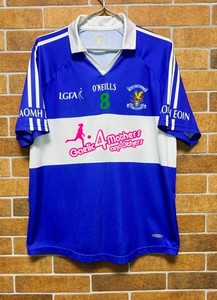 NAOMH EOIN CLG ST JOHN'S GAA EIRE #8 GAME WORN SHIRT JERSEY O`NEILLS GAELIC Sz L