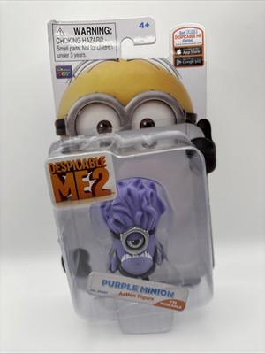 New-  Thinkway Toys Despicable Me 2 Purple Minion Action Figure