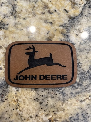 #ad #ad John Deere Logo Leatherette Patch With Adhesive Backing For Iron On $4.99