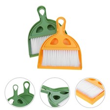 2 Sets Dustpan and Brush Handheld Broom Kitchen Cleaning Necessities