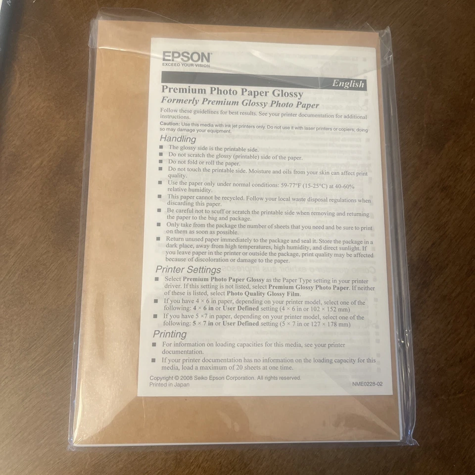 Epson Premium 5x7 Glossy Borderless Photo Paper - 20 Sheets - Image 3 of 4