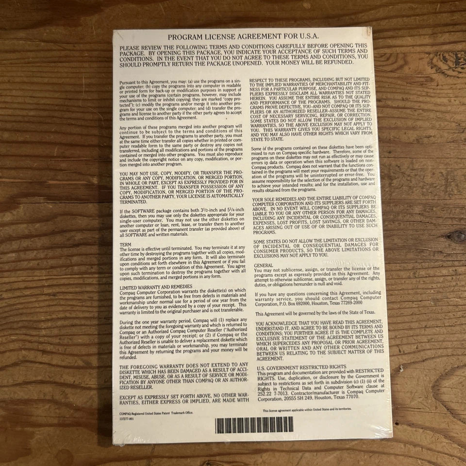 MS-DOS Version 5 Reference Guide Compaq Unopened New In Package Vintage Manual - Image 2 of 4