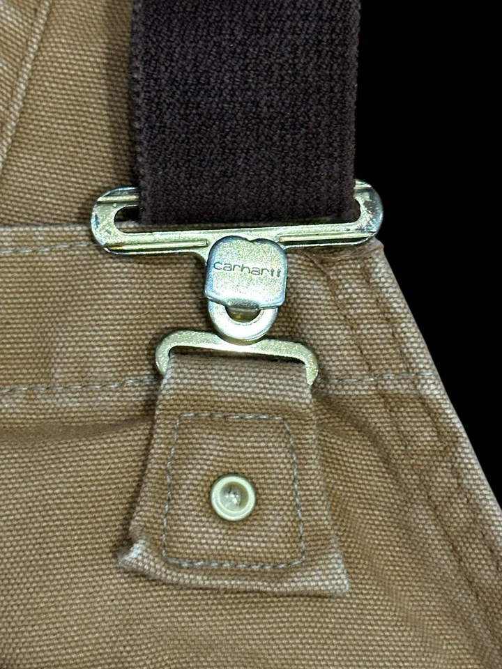 Mono con tirantes Carhartt marrón doble rodilla carpintero R01 BRN - talla 42x36 Foto 4 de 4