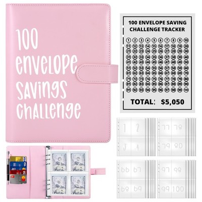 100 Geldsparbinder Budget Planner, A5 Envelope Saving Challenge Sparbuch