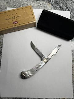 Case XX TB82110 GENUINE MOTHER OF PEARL Saddlehorn Knife