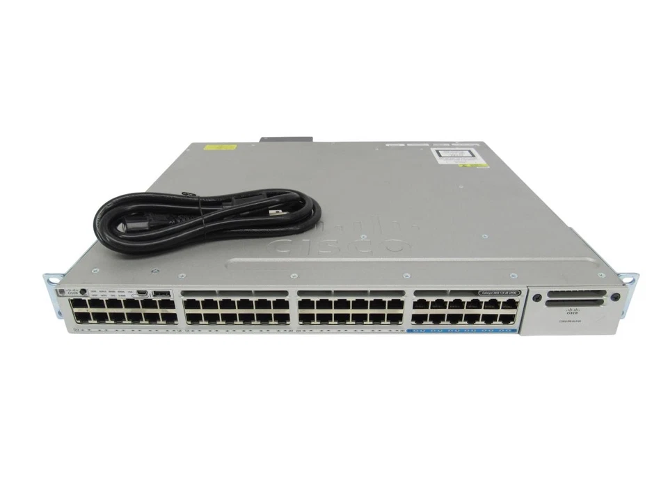 Cisco WS-C3850-12X48UL 48 Port 10/100/1000 Modular Gigabit Network Switch w/RMK - Image 2 of 4