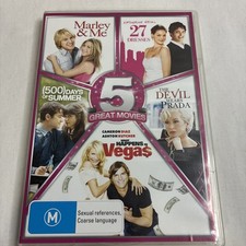 500 Days Summer, Devil Wears Prada, 27 Dresses, Marley & Me, Happens Vegas DVD