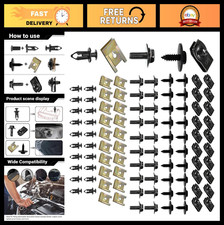 100 PCS Car Body Screws Bolts Kit, Splash Shield U-Nuts, Bumper Fender Fasteners