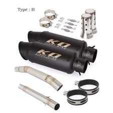 Yctze Auspuff Mid-Pipe für Auspuff Link-Rohr, Entfernen Sie den Katalysator Decat Auspuff Mitte Verbindungsrohr für GSX1300R 2008-2020, Auspuffanlage