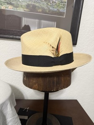 Capas Vincenzo Genuine Panama Hat Natural Color Size Medium 7-7 1/8
