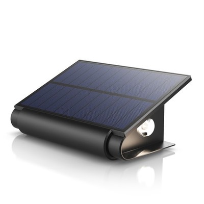 Bearware Solar-Wandleuchte, Seiten- und Unterlicht, schwarz