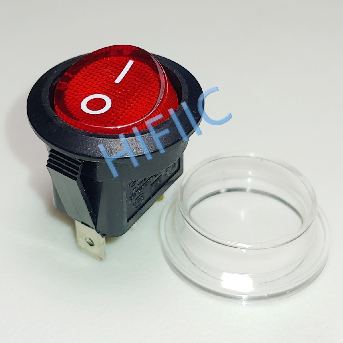 CMM SR-06NR 6.5A 250V Red Lamp Power Rocker Switch 3 Pins With