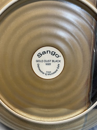 Sango Gold Dust Black #5022 Dinner Plate 10.5 in, Retired (1) Plate - Picture 3 of 3