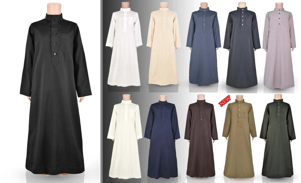 MODEST CLOTHING FREE POST - BOYS THOBE - JUBBA - Ages 4 -17 - Lengths 34" - 56"