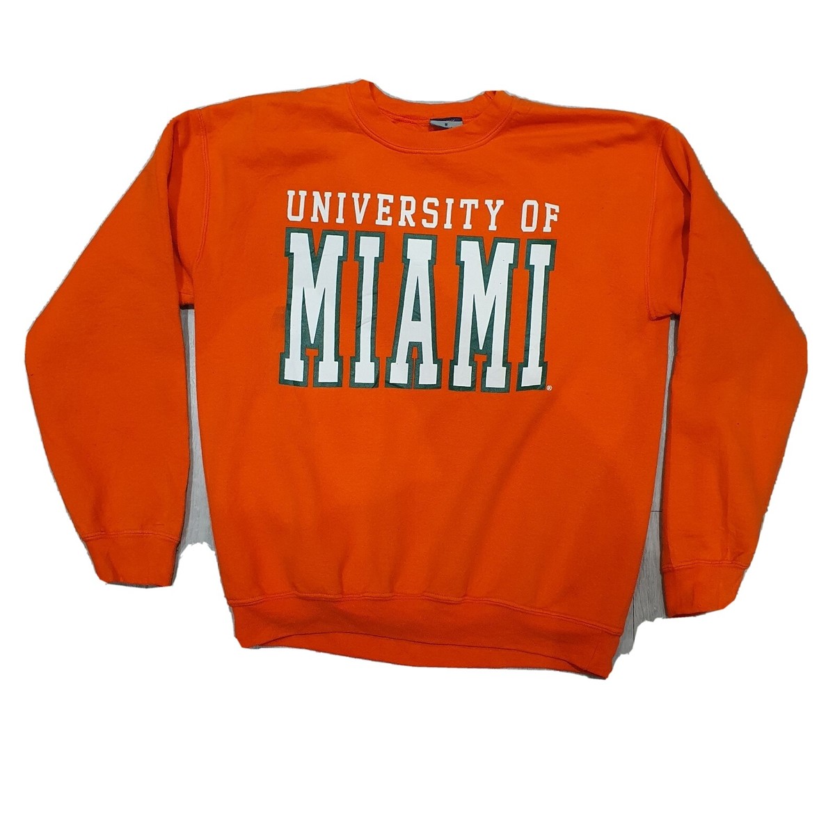 Miami University Sweatshirt 90s Vintage USA Jumper, Orange, Womens