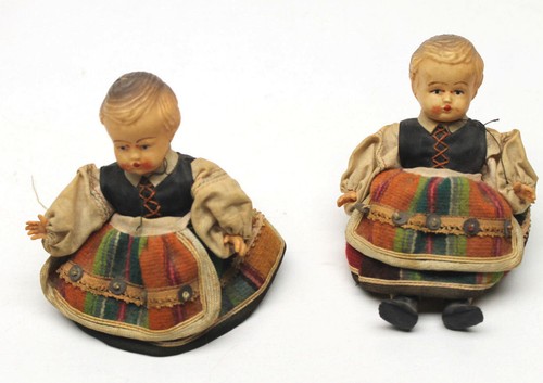 Lote de 10 muñecas vintage esmaltadas hechas a mano de nitrocelulosa porcelana de plástico - Imagen 8 de 11