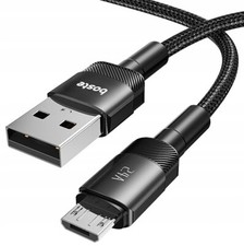 BOSTE USB AUF MICRO USB KABEL 2.4A SCHNELLLADEN QC3.0 NYLON 1M STARK & LANGLEBIG