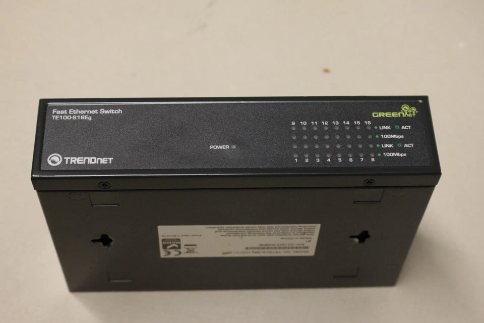 Trendnet 16 Port 10/100 Mbps GREENnet Switch TE 100- S16Dg with book and box - Image 2 of 4