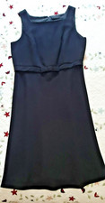 Black Sleeveless Formal Knee Length Dress Lined Size 14
