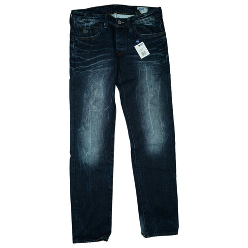 Jeans G-Star 3301 Low Tapered Bleu Taille W29 L32 Homme - Occasion Parfait état