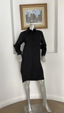 OAK  Long Sleeve Shirt Dress  Black Size XS