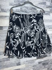 Vintage Y2K Fashion Bug Black White Punk Goth Gothic Skirt L Large floral swing