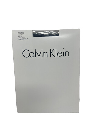 New Calvin Klein Ultra Sheer Control Top Black Style 677 Size 1