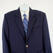 Chaps Ralph Lauren Blue Wool 2 Gold Button Blazer 40R Tagged 41R