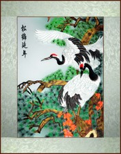 Grace Art , Large Asian Silk Embroidery Art Wall Hanging