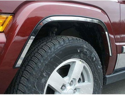 6p Luxury FX Chrome Fender Trim w/Gasket for 2006-2010 Jeep Commander