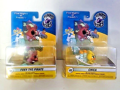 Lot of 2 Funko Racers Five Nights at Freddy's FNAF Foxy 1 Chica 2