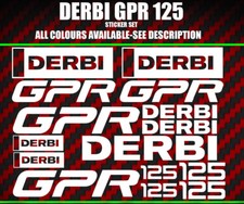 Derbi GPR GP-R 125 Scooter Stickers /  Decal Set  * ALL COLOURS AVAILABLE *