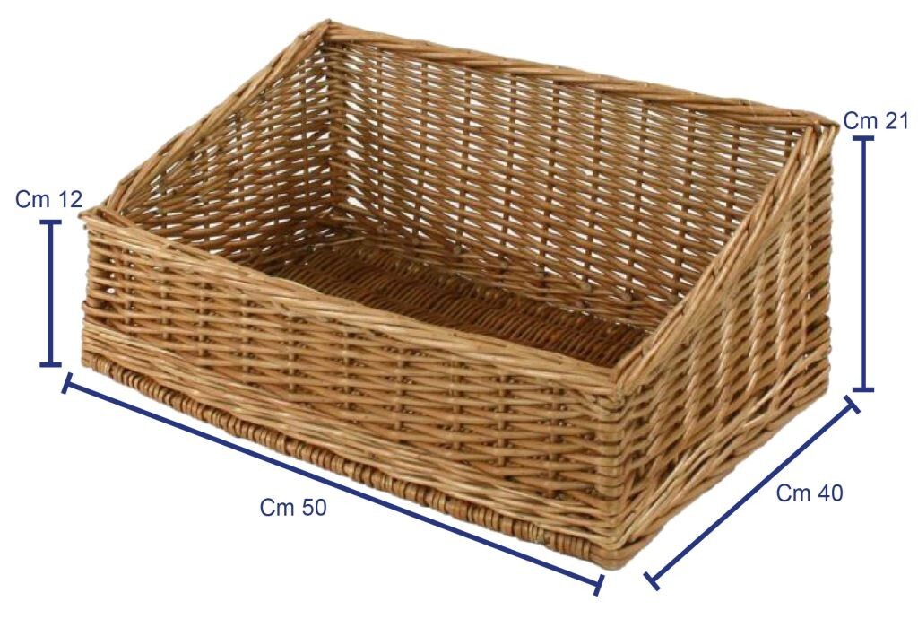 6 Cestini Rettangolari In Vimini Per Pane E Frutta - Ideali Per Tavola E Cucina - Foto 4
