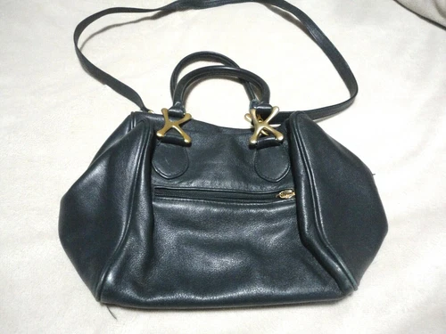 KENAR Dark Green Leather satchel bag purse