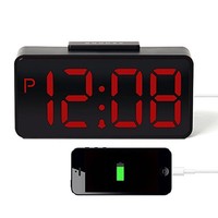 Hito Usb Powered Large Display 3 Led Alarm Clock W/ Hi-low Alarm Volume, Usb Ch on sale Hito Usb Powered Large Display 3 Led Alarm Clock W/ Hi-low Alarm Volume, Usb Ch on sale