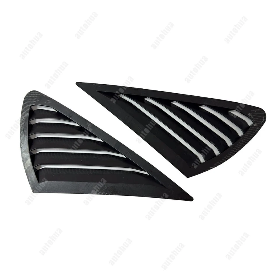 Cubierta de persianas de ventana de cuarto trasero para Ford Focus MK2 ventilación de aire moldura de fibra de carbono Foto 4 de 4