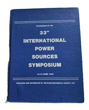 Book Proceedings Of 33rd International Power Sources Symposium 1988 Hardcover DJ