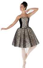 Timeless Child Small Dance Costume Romantic Flocked Ballet Tutu Showcase New