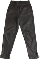 J BRAND Black 100 Lamb Leather High Rise Pants Joggers Women's Size 27