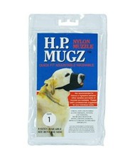 H.P. MUGZ Quick Fit Adjustable Washable Nylon Dog Muzzle - Black  U Pick Size 