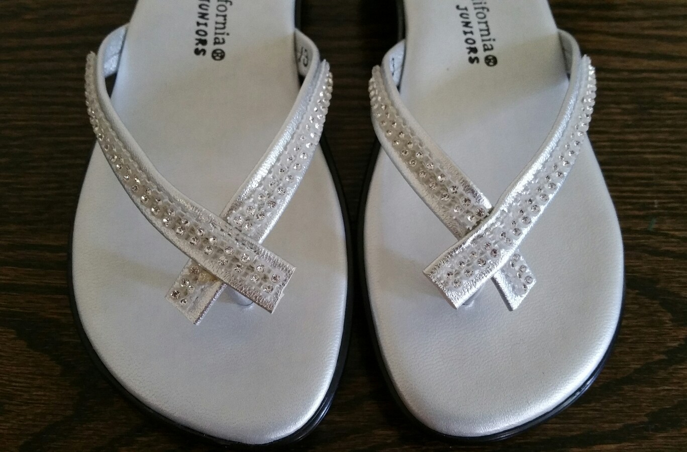 silver bling sandals