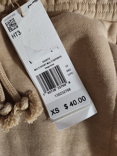 Adidas ALL SZN Pantaloncini Multisport in Pile Abbigliamento Sportivo Donna XSMALL Beige Nuovi con etichette - Foto 3 di 5