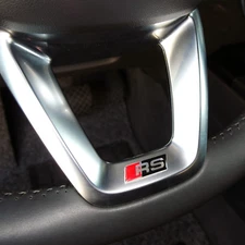 4x 3D RS Interior Control Multimedia Badge Decal Sticker Decoration Emblem Logo