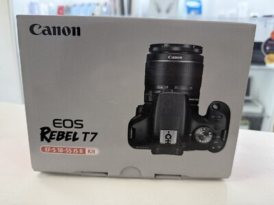 Canon EOS Rebel T7 24.1 MP Digital SLR Camera - Black (Kit with 18-55 Lens) New