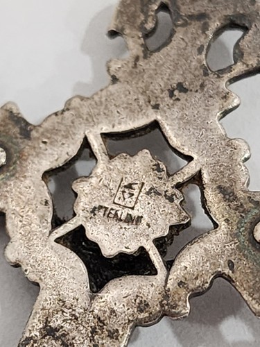 Vintage Antique Sterling Silver Cross Religious Pendant - Picture 7 of 9