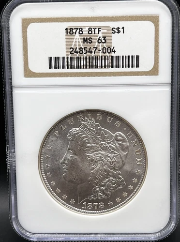 1878 8TF Morgan Silver Dollar NGC MS63 - 25262