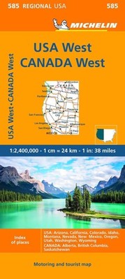 Western USA, Western Canada - Michelin Regional Map 585 by Michelin (English) Fo