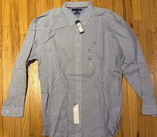 Tommy Hilfiger Long Sleeve Shirt Striped Sz XXXL Regular Fit NWT